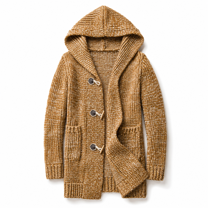 Raevan - superweiche Kapuzen-Strickjacke