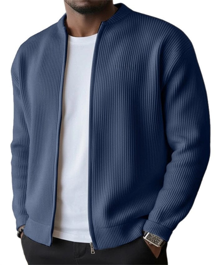Foster - Rippstrick-Cardigan mit Reißverschluss