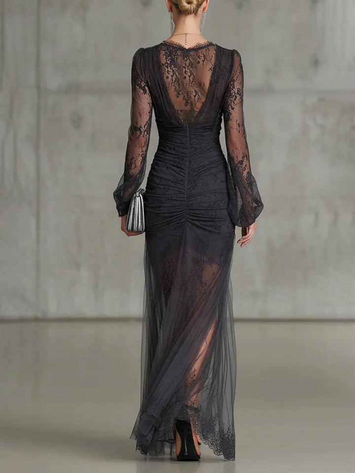 Anja - Gerafftes Maxikleid
