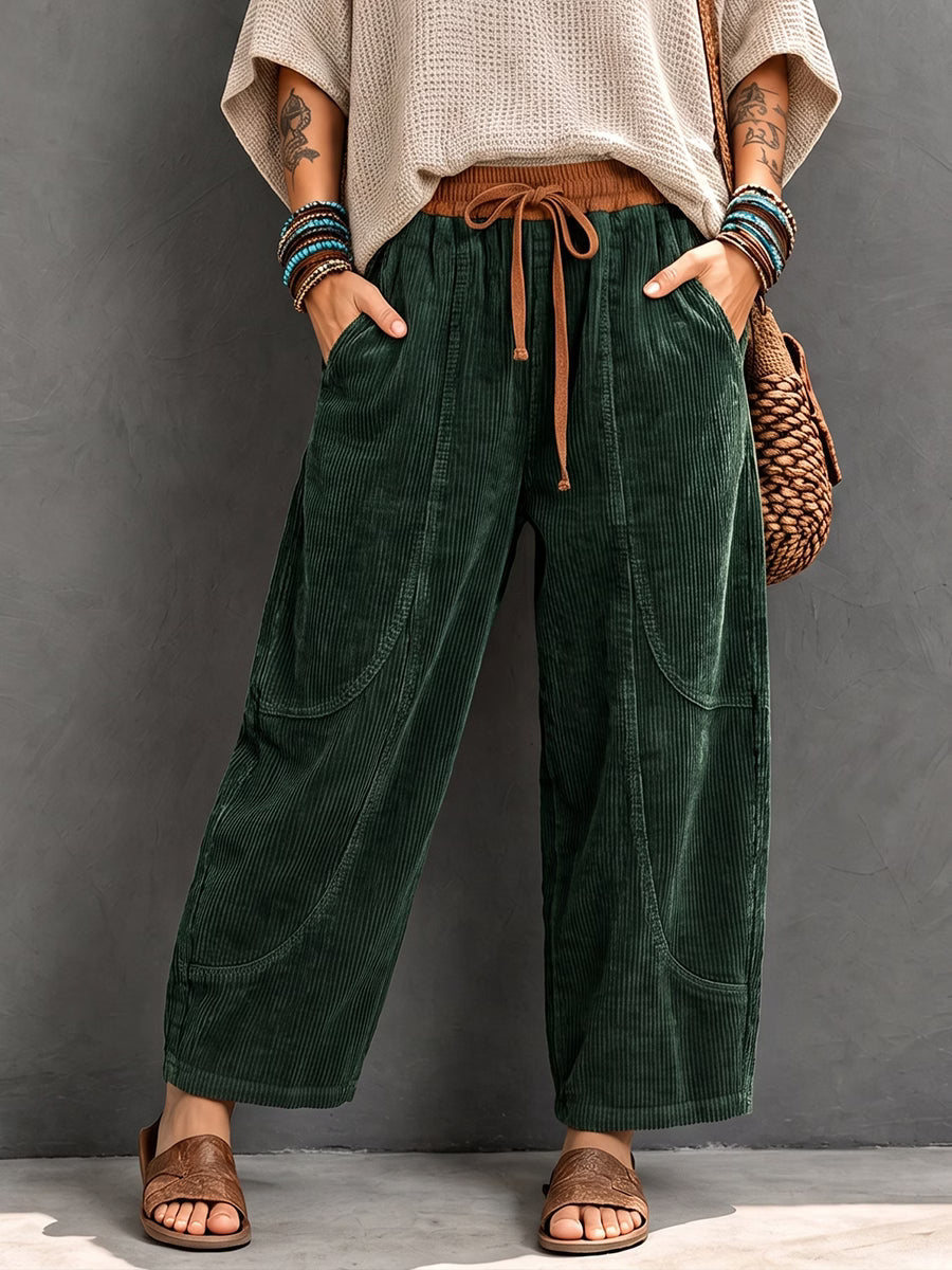 Basma - Relaxed-Fit Cordhose mit Kordelzug