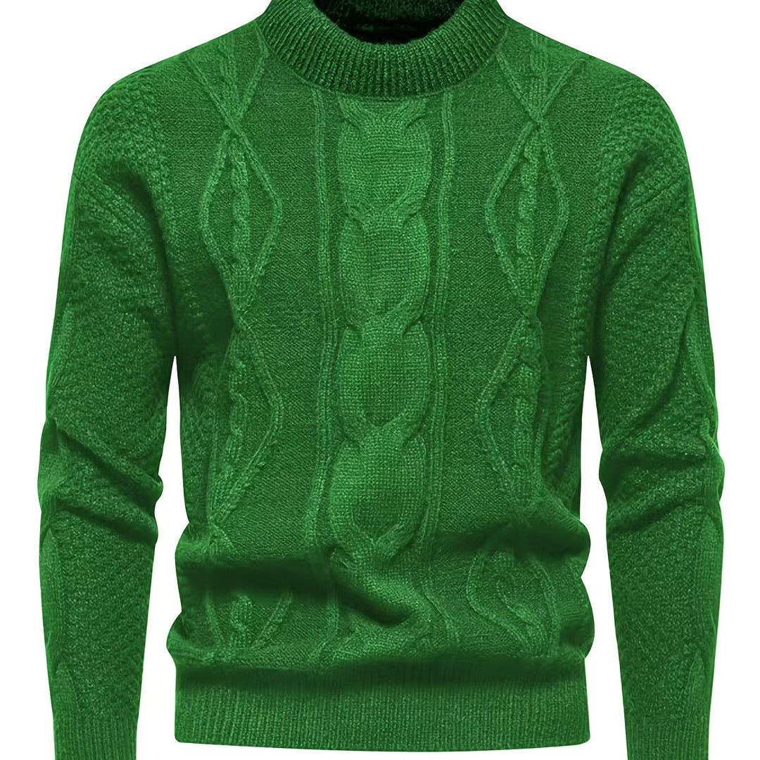 Kael - Zopfstrick-Pullover mit Stehkragen