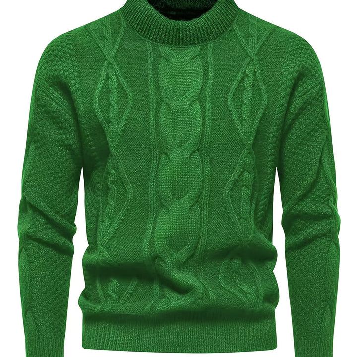 Kael - Zopfstrick-Pullover mit Stehkragen