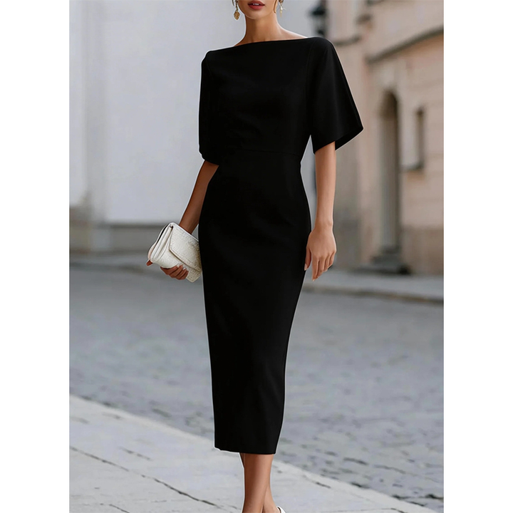 Leonelle - Elegantes Midikleid mit Bootsausschnitt
