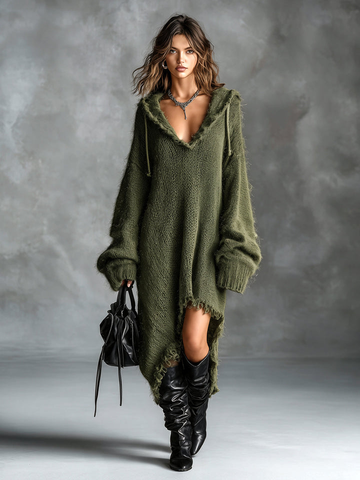 Liesel - Oversize-Midikleid mit Kapuze