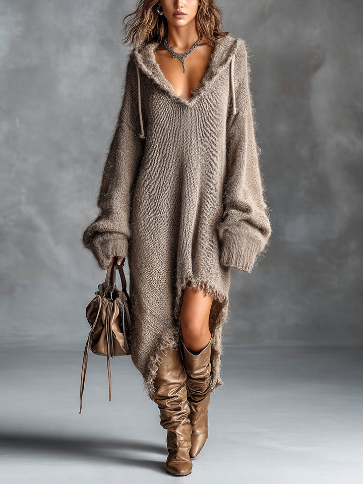 Liesel - Oversize-Midikleid mit Kapuze