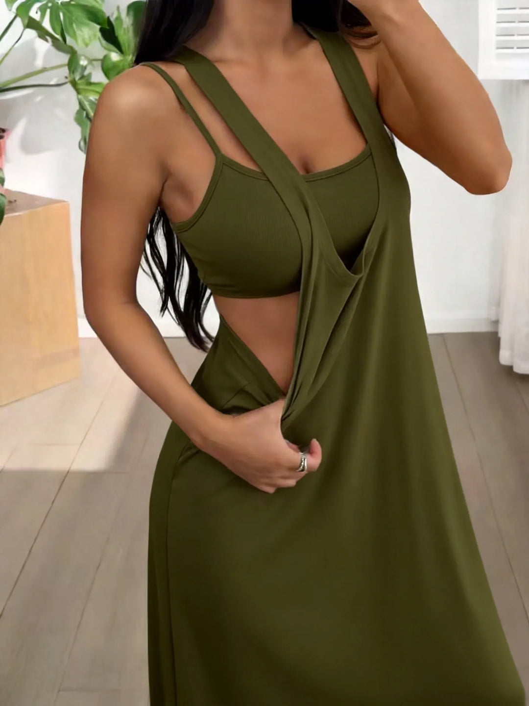 Evania - Mehrlagiges Maxikleid-Set