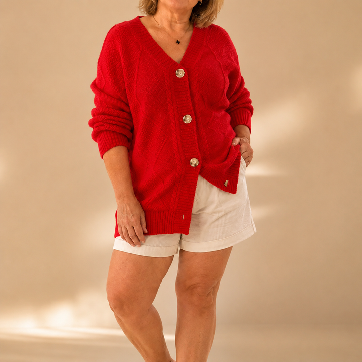 Halcyon - Cardigan mit weichem Griff und Knopfleiste