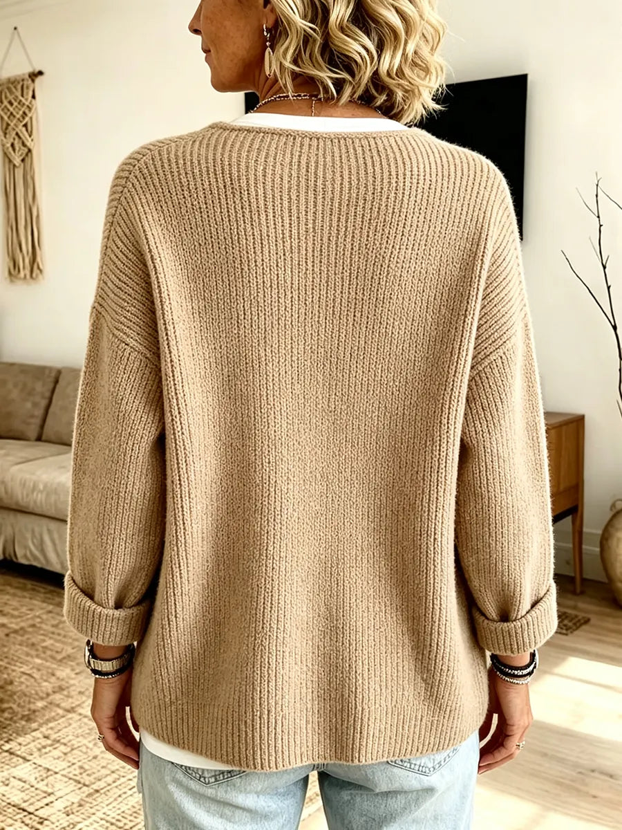 Anisa - Legerer Strick-Cardigan mit Knopfdetails