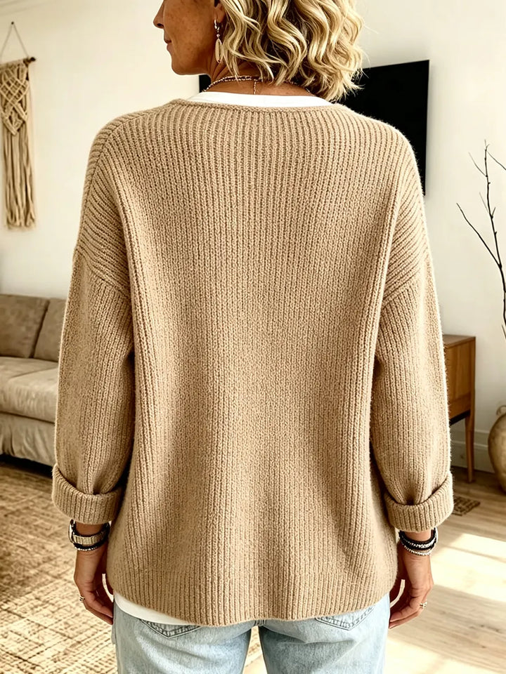 Anisa - Legerer Strick-Cardigan mit Knopfdetails