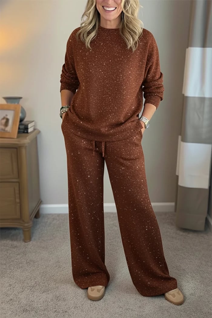 Celia - Zweiteiler: Jacke und Hose mit schimmerndem Finish