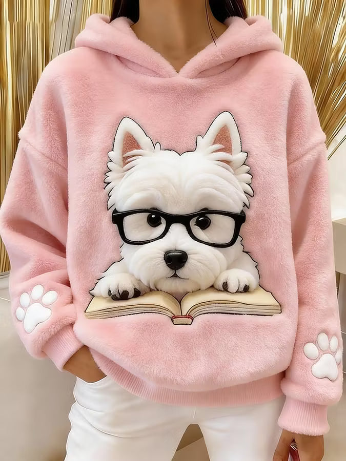 Aileen - Soft-Touch-Kapuzensweatshirt mit Grafikprint