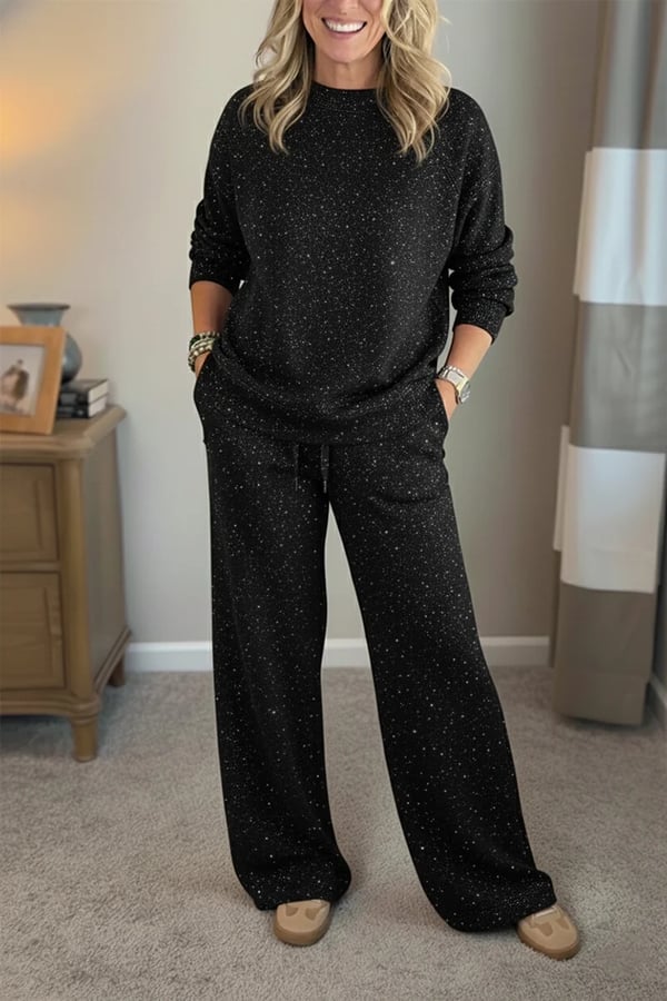 Celia - Zweiteiler: Jacke und Hose mit schimmerndem Finish