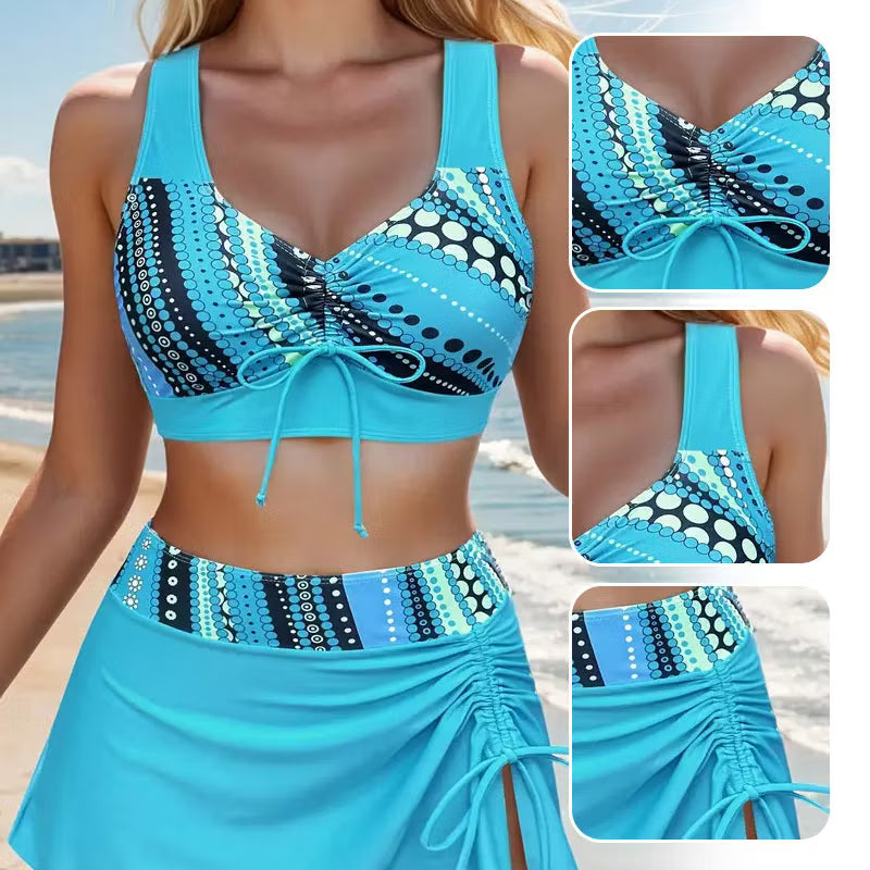 Xena - Bikini-Rock-Set mit Front zum Binden und Raffung