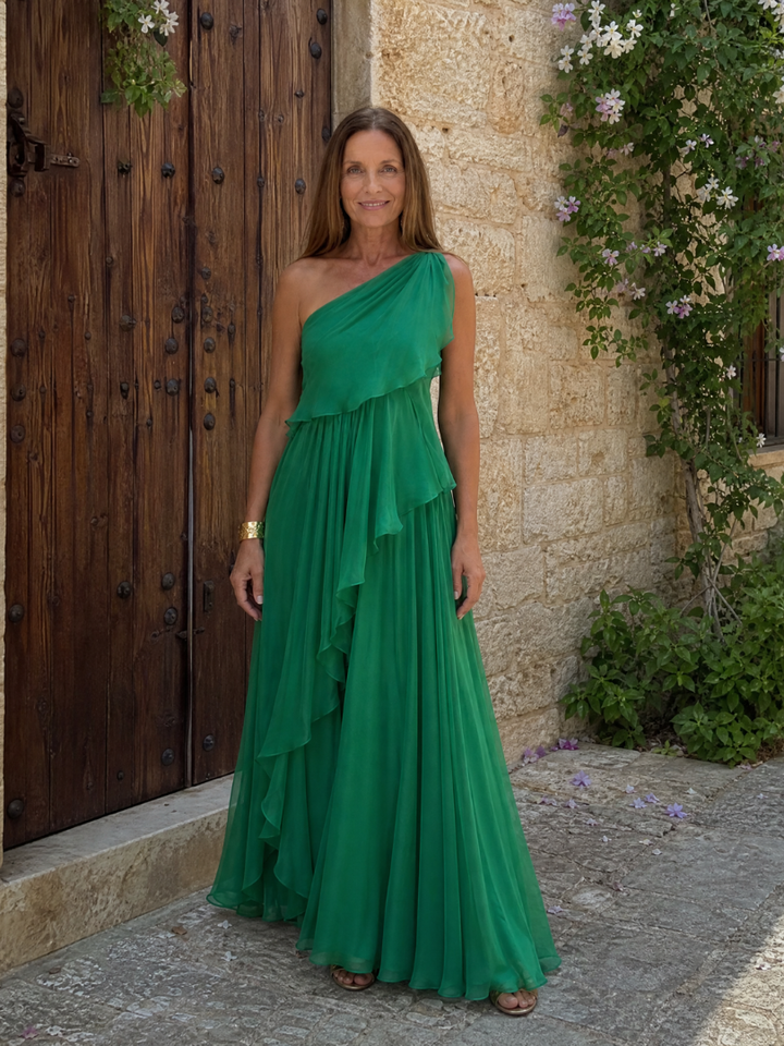 Katriana - Soft-Touch-Maxikleid mit Rüschen