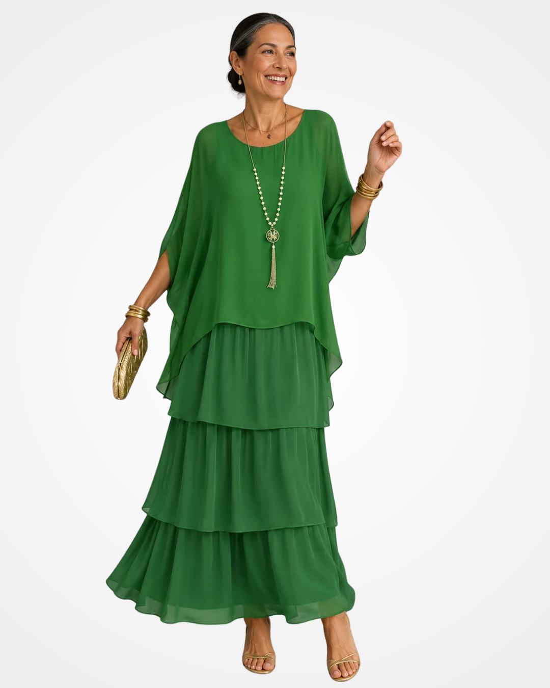 Sylvia - Weiches, fließendes Maxikleid