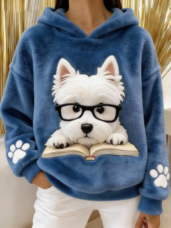 Aileen - Soft-Touch-Kapuzensweatshirt mit Grafikprint