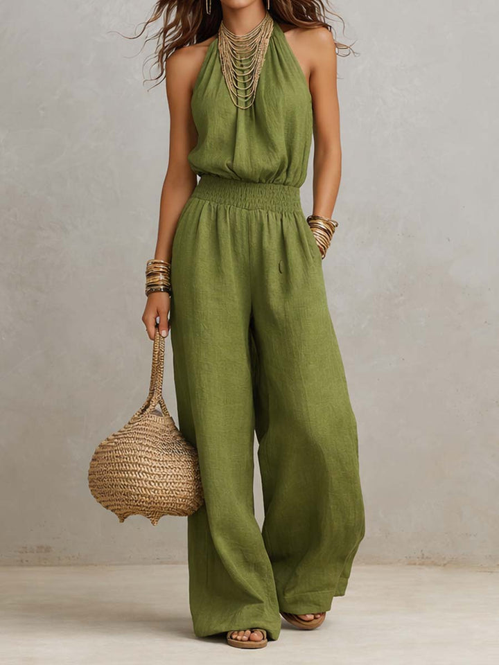 Elenie - Leichter Neckholder-Jumpsuit