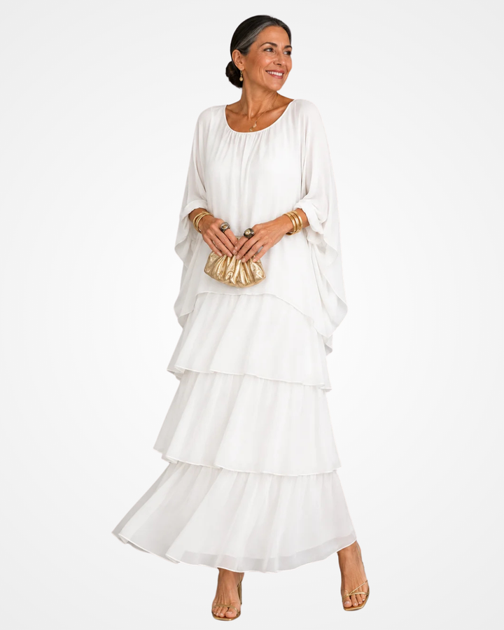 Sylvia - Weiches, fließendes Maxikleid