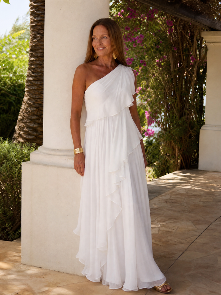 Katriana - Soft-Touch-Maxikleid mit Rüschen