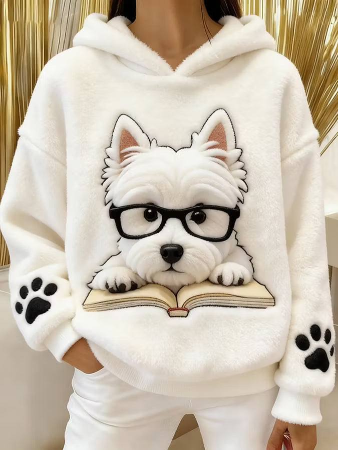 Aileen - Soft-Touch-Kapuzensweatshirt mit Grafikprint