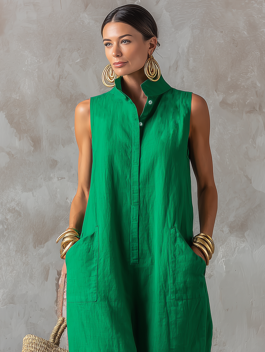 Ondine - Luftiger ärmelloser Jumpsuit
