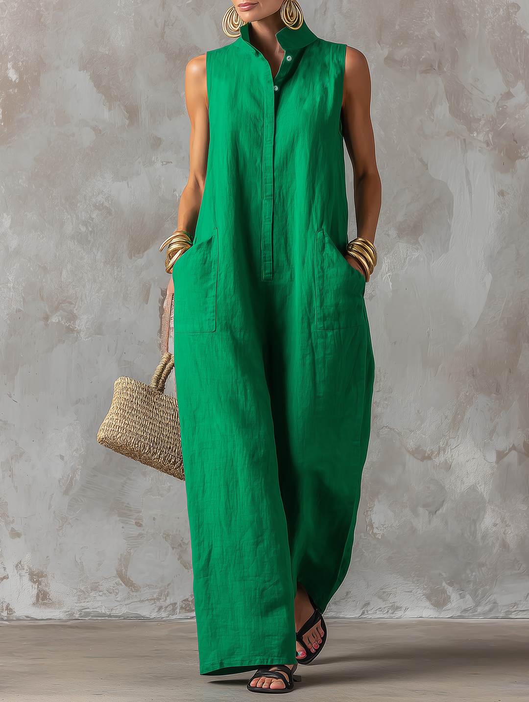 Ondine - Luftiger ärmelloser Jumpsuit