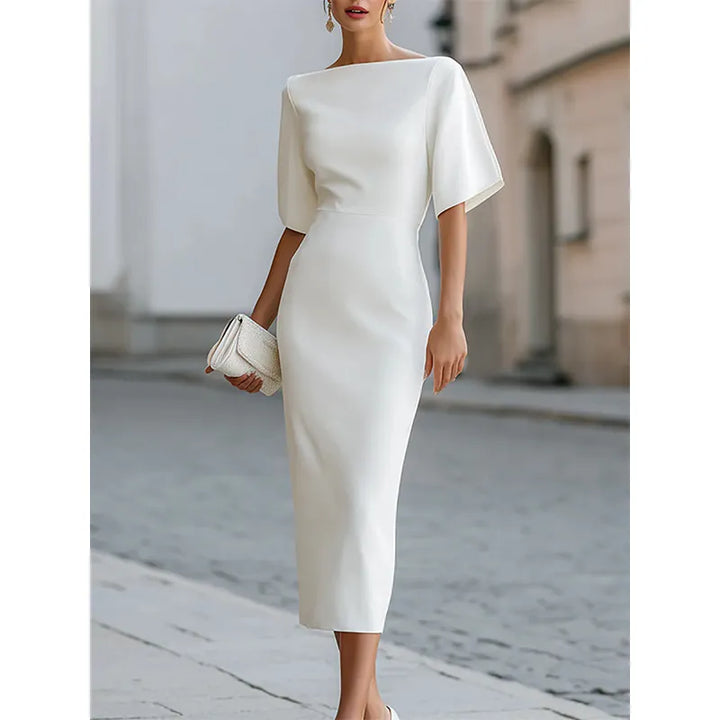Leonelle - Elegantes Midikleid mit Bootsausschnitt