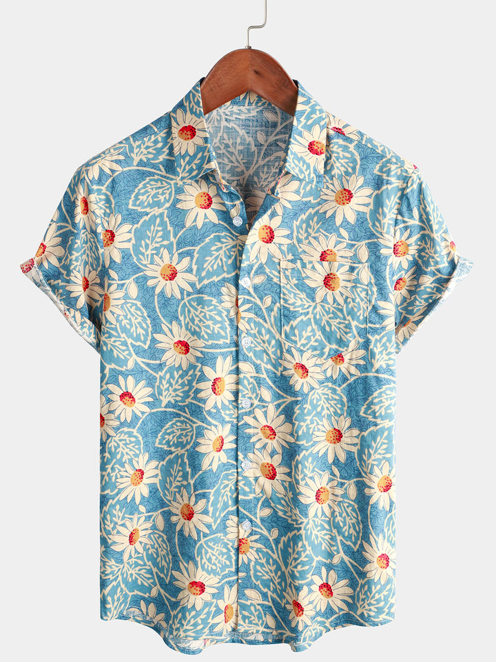 Leoric - Leichtes Kurzarm-T-Shirt mit Floralprint