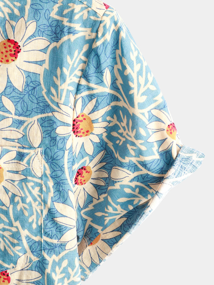 Leoric - Leichtes Kurzarm-T-Shirt mit Floralprint