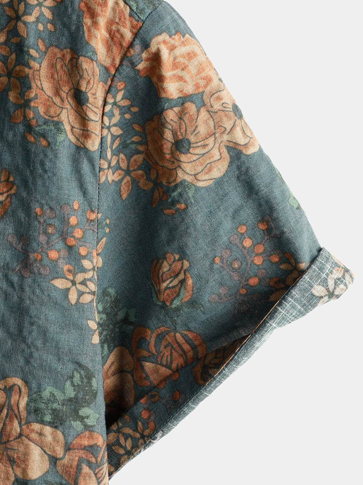 Leoric - Leichtes Kurzarm-T-Shirt mit Floralprint