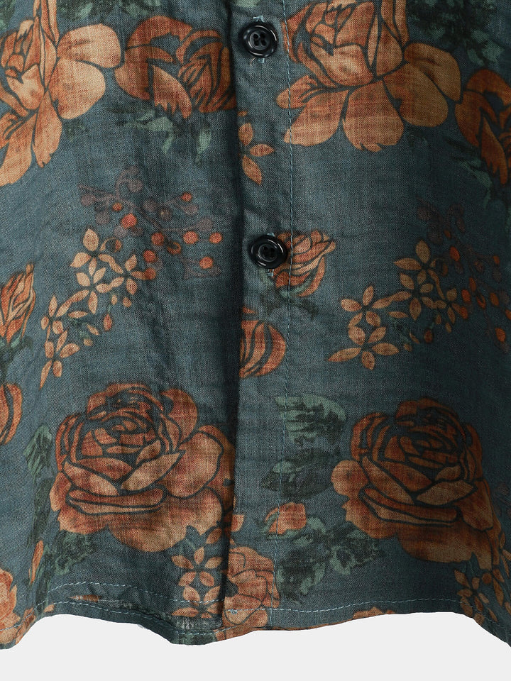 Leoric - Leichtes Kurzarm-T-Shirt mit Floralprint