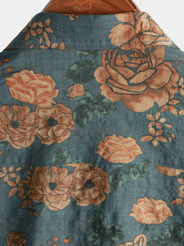 Leoric - Leichtes Kurzarm-T-Shirt mit Floralprint
