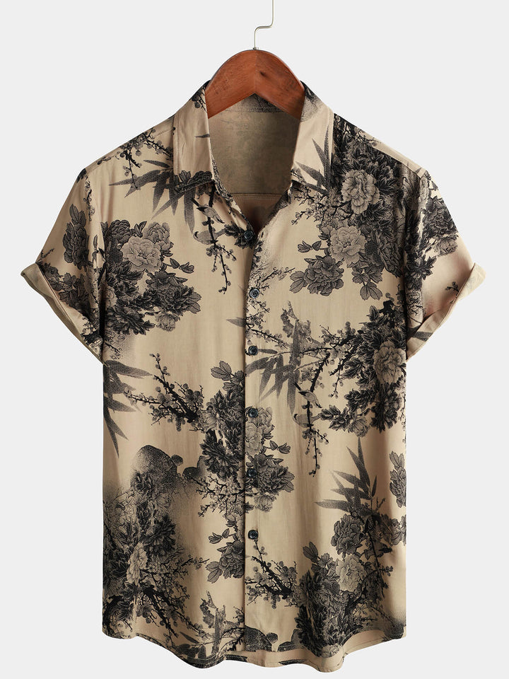 Leoric - Leichtes Kurzarm-T-Shirt mit Floralprint
