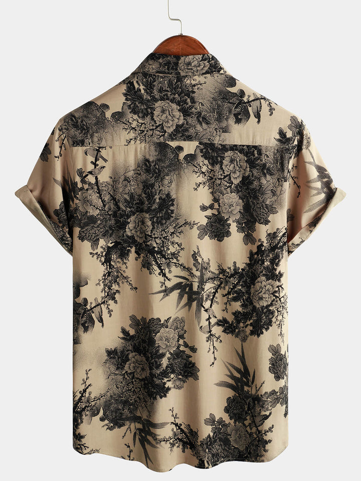 Leoric - Leichtes Kurzarm-T-Shirt mit Floralprint