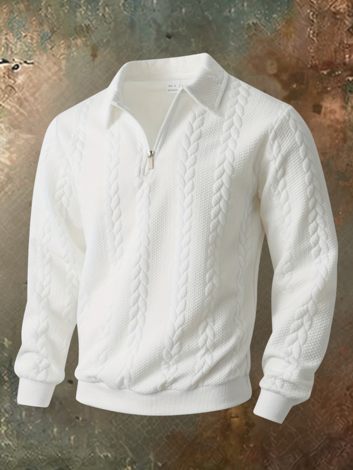 Belvorn - Premium Zopfmuster-Half-Zip-Pullover