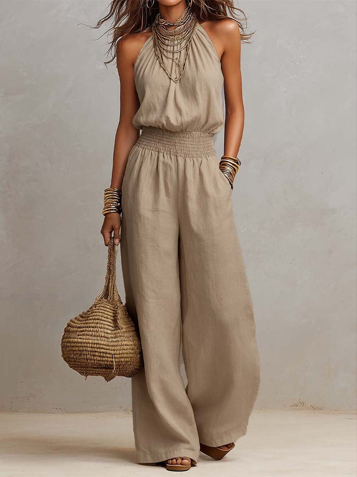 Elenie - Leichter Neckholder-Jumpsuit