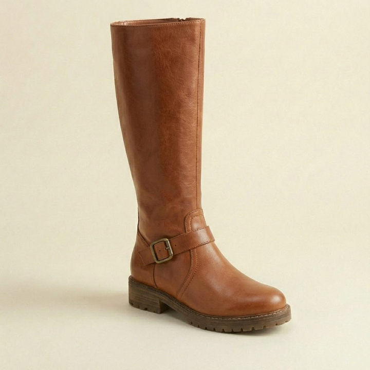 Estera - Elegante Stiefel mit doppeltem Reißverschluss und Blockabsatz