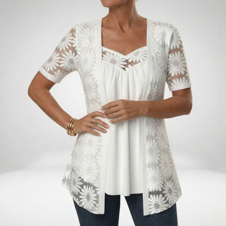 Lucette - Elegante Bluse mit Spitzen-Details