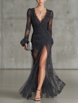 Anja - Gerafftes Maxikleid