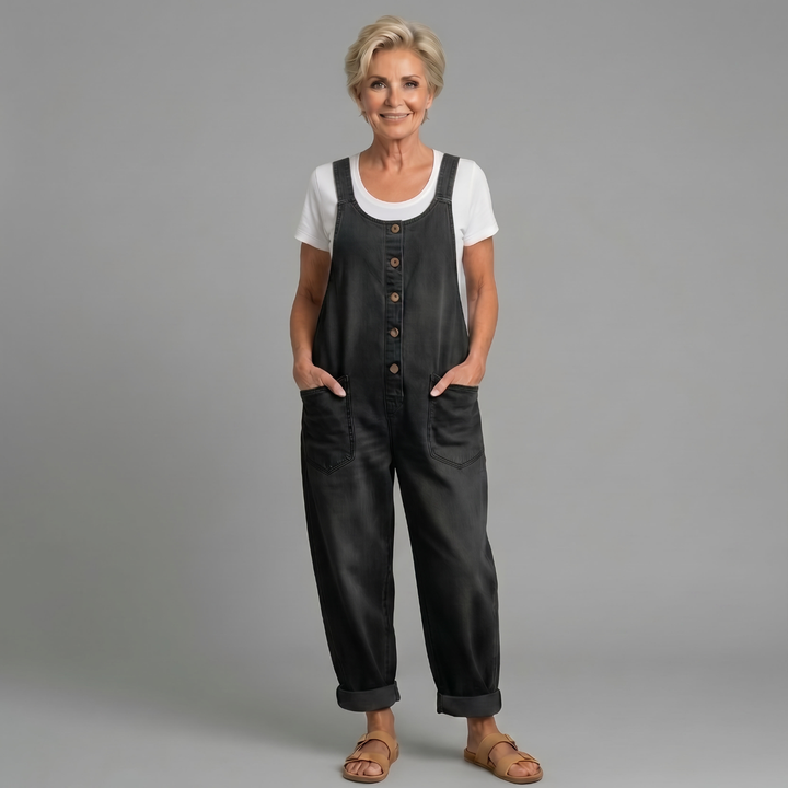 Rowella - Weiche Latzhose mit weitem Bein