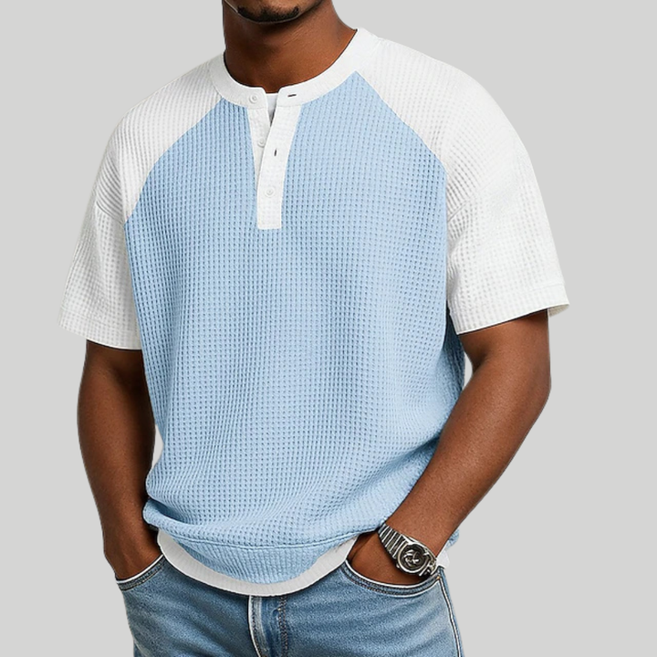 Arbor - Strukturiertes Waffelstrick-Poloshirt