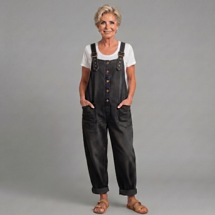 Rowella - Weiche Latzhose mit weitem Bein