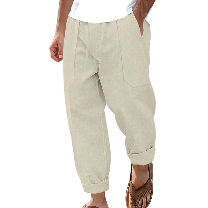 Halston - Legere Hose aus Leinenmischung