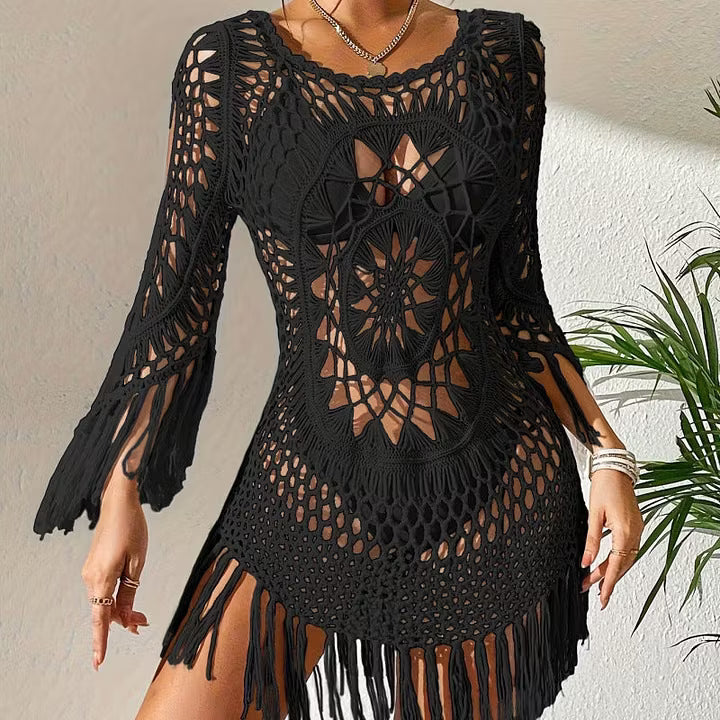 Milena - Boho Häkel-Strandtunika