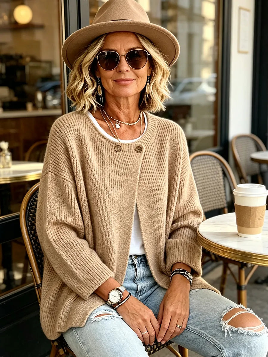 Anisa - Legerer Strick-Cardigan mit Knopfdetails
