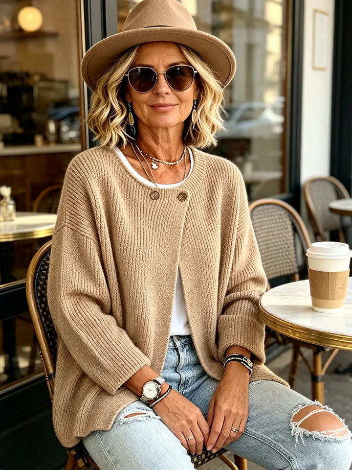 Anisa - Legerer Strick-Cardigan mit Knopfdetails