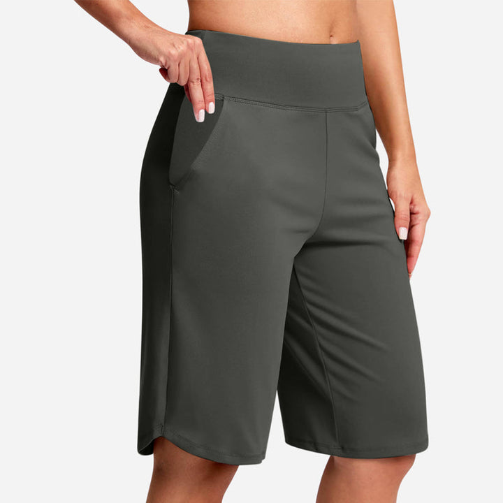 Odeliora - Hochtaillierte, komfortable Bermudashorts