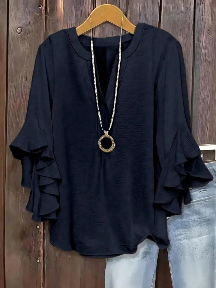Norabelle - Elegante Bluse mit Rüschenärmeln