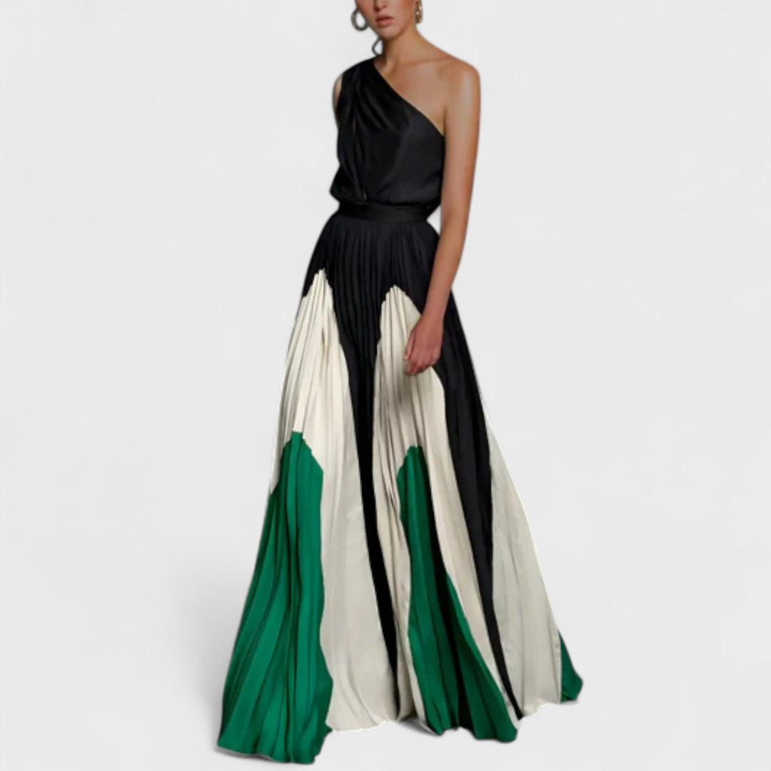 Elysia - Elegantes One-Shoulder-Plissee-Kleid