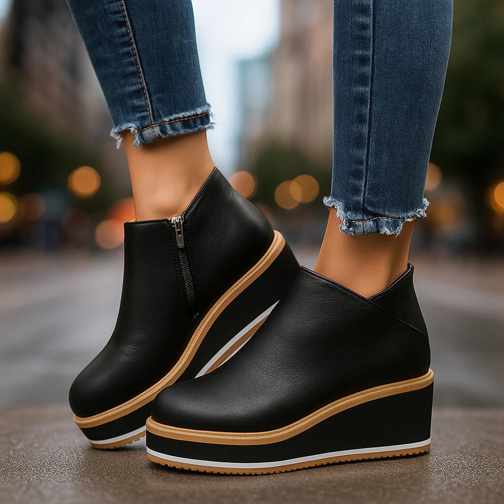 Neve - Gepolsterte Keilstiefeletten